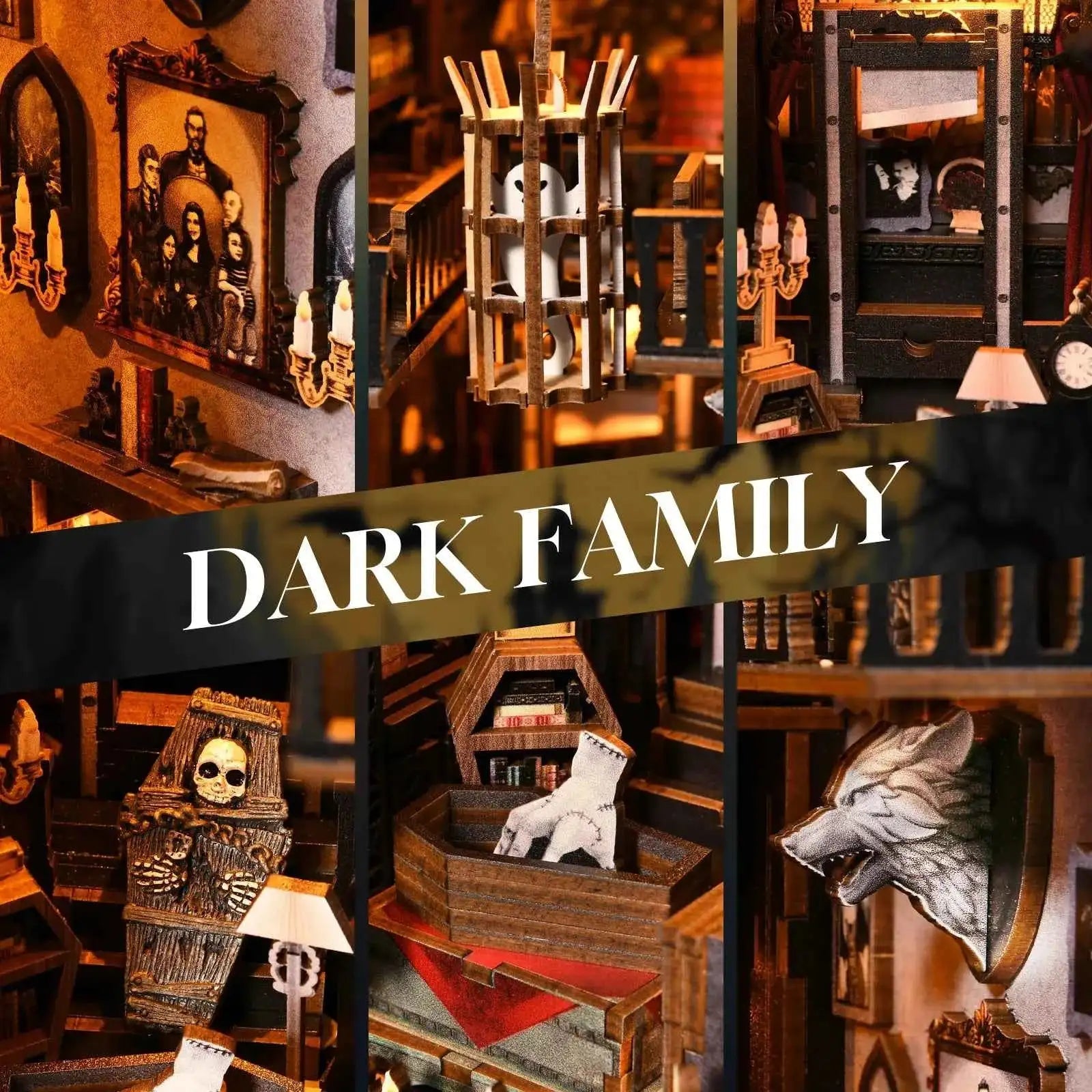 The Dark Family DIY Book Nook Kit - Darkness, delicately crafted. - ROCOXIA