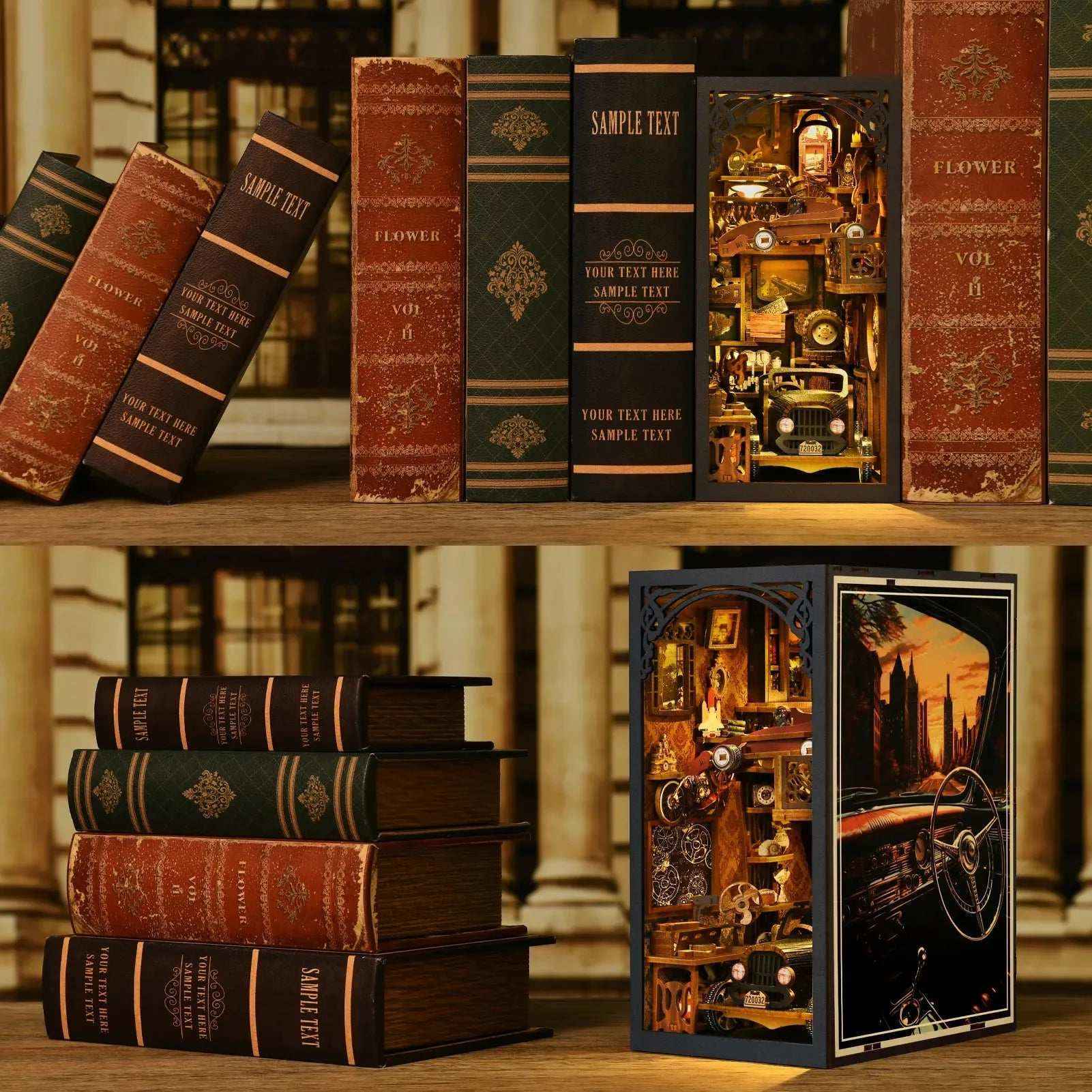 Rocoxia Vintage Motoring Memories DIY Book Nook Kit - Rocoxia