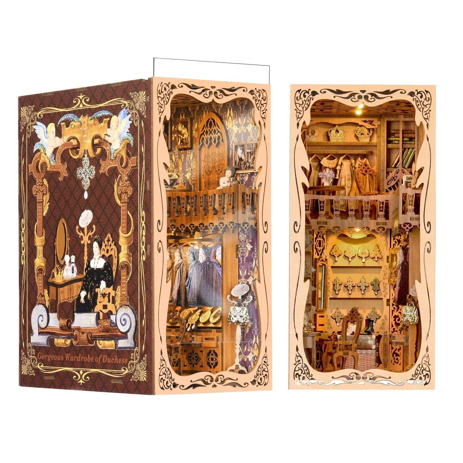 Rocoxia Wardrobe of Duchess DIY Book Nook Kit - Rocoxia