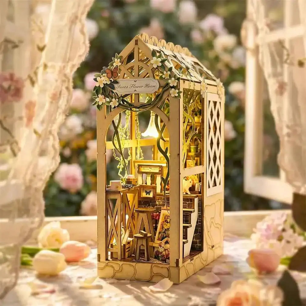 Serene Flower House DIY Book Nook Kit - ROCOXIA
