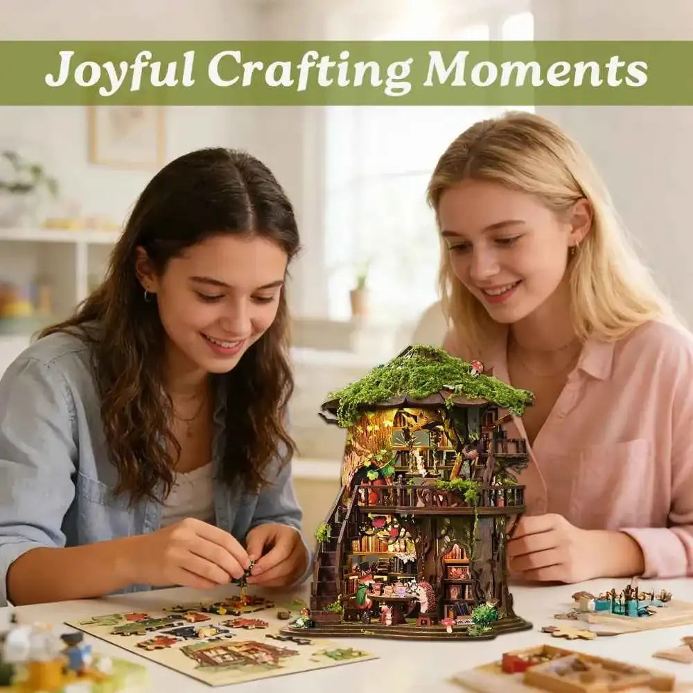 Forest Tea Book Club DIY Mini House Kit l DIY Miniature Kit - ROCOXIA