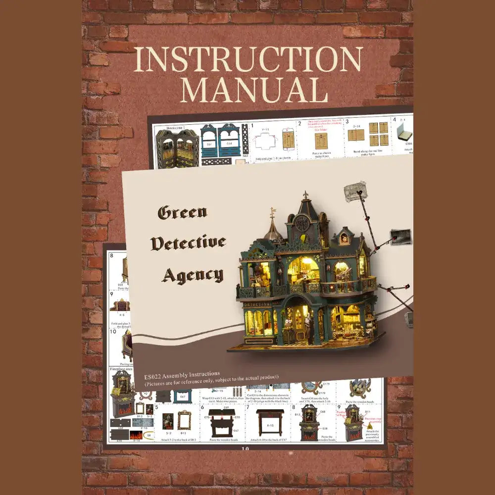 Green Detective Agency DIY Mini House Kit l DIY Miniature Kit - ROCOXIA