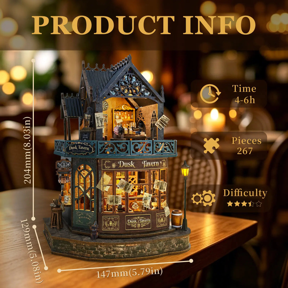 Twilight Tavern DIY Miniature House Kit - ROCOXIA