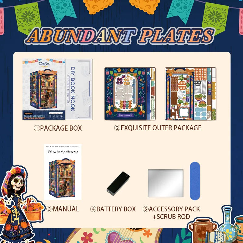 Plaza de los Muertos DIY Book Nook Kit - ROCOXIA
