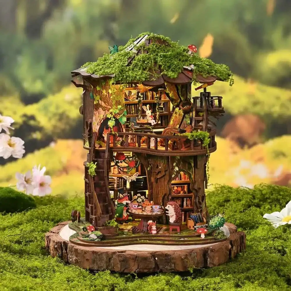 Forest Tea Book Club DIY Mini House Kit l DIY Miniature Kit - ROCOXIA