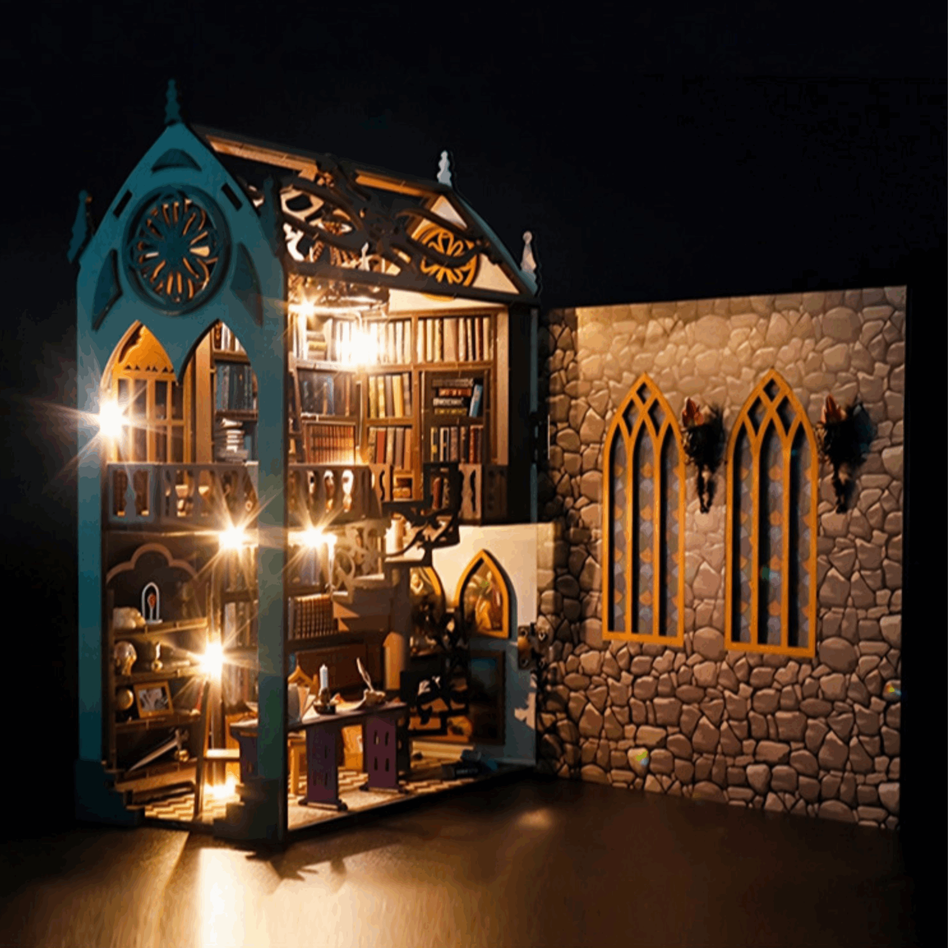 Ancient Library DIY Book Nook Kit - ROCOXIA