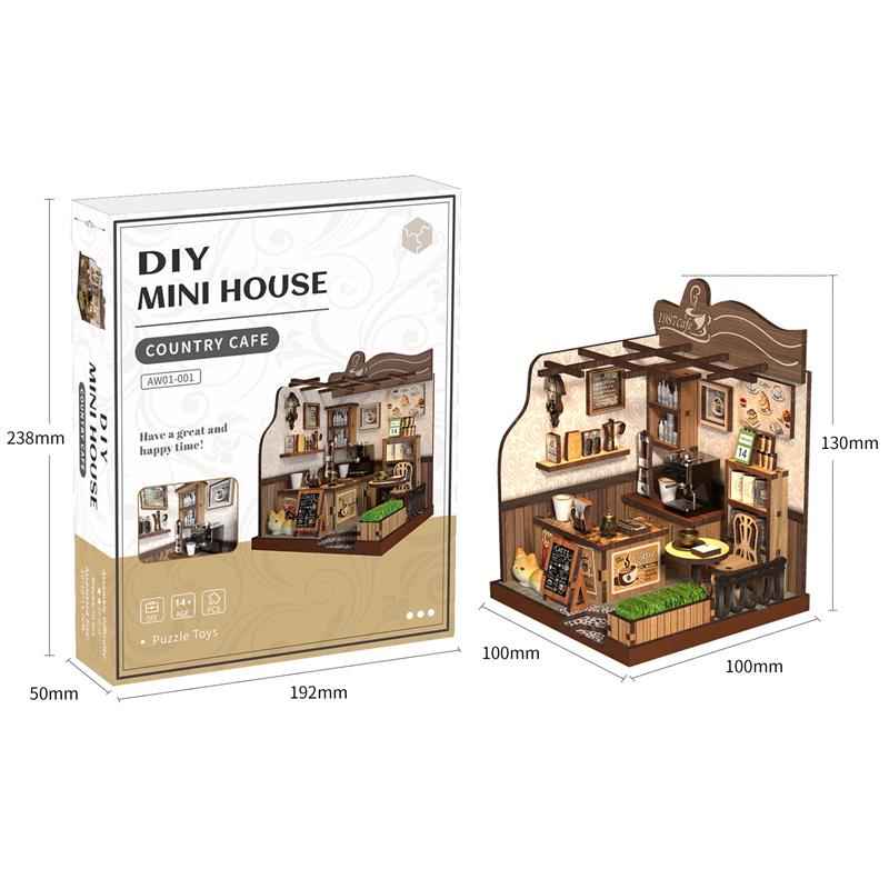 1987 Country Café model and kit-box dimension diagrams.