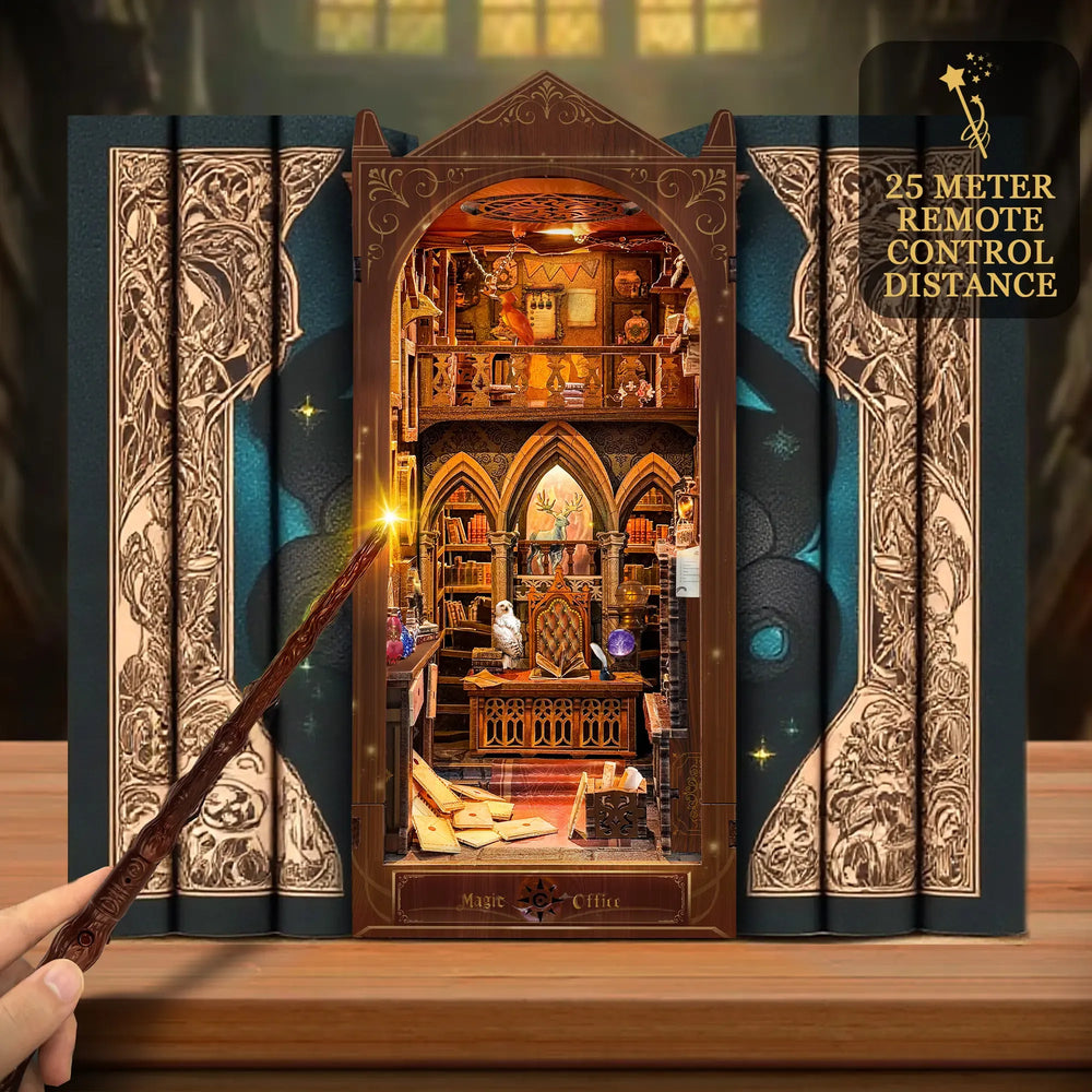Magic Wand Remote Lighting — Kit de Diorama Bibliothèque Magique à Construire Soi-même