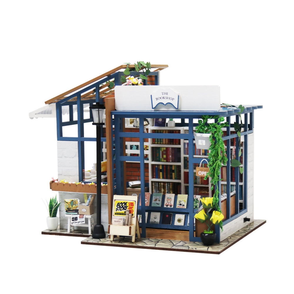 The Bookshop Mini House Kit l DIY Miniature Kit - ROCOXIA