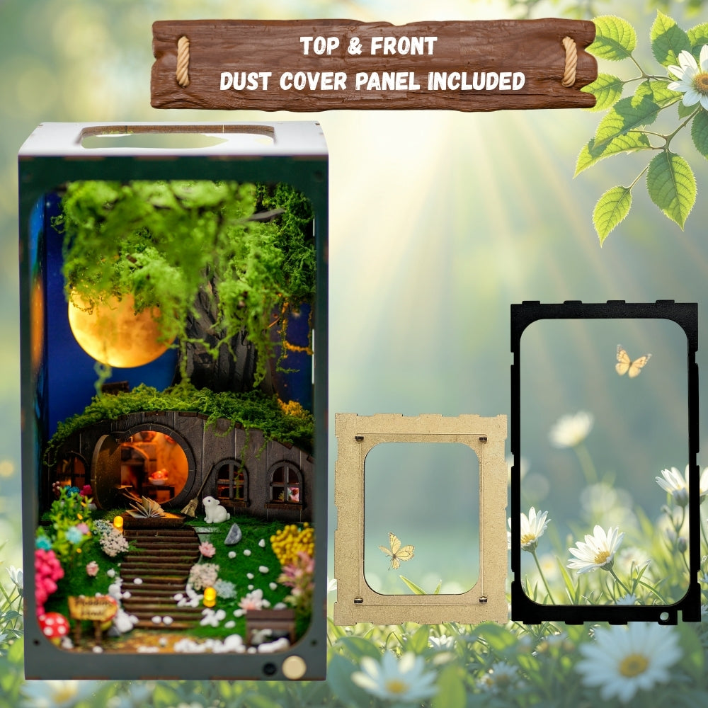 Top and front dust cover panel, Hobbits-themed, LOTR-themed