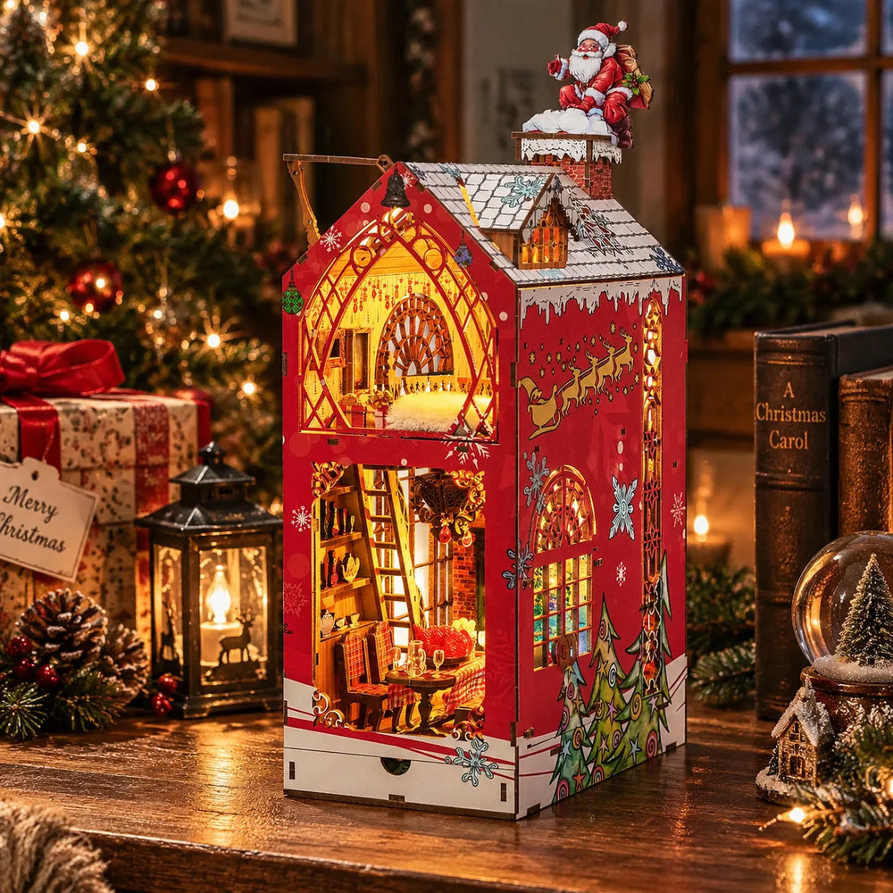 A Cozy Christmas Workshop — Songs of the Snowy Night DIY Book Nook KIt