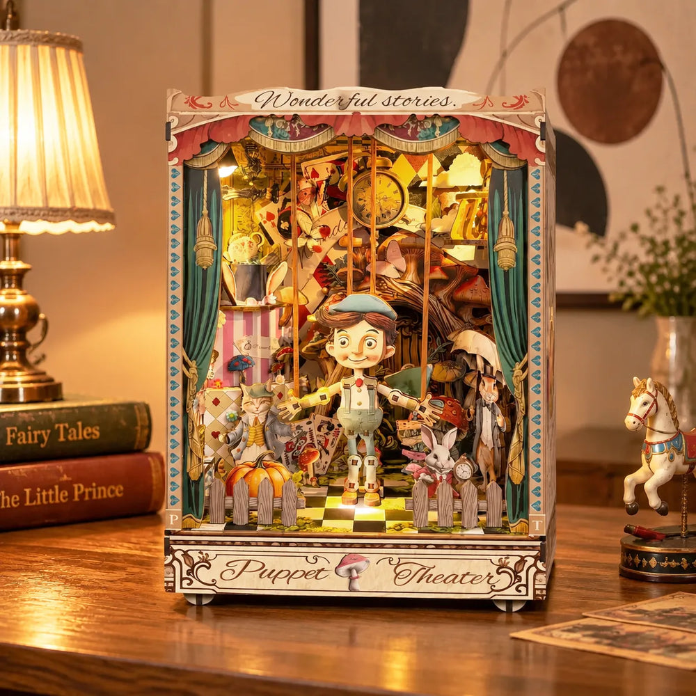 A Whimsical Puppet Theater Retreat — Puppet Theater DIY Book Nook Kit