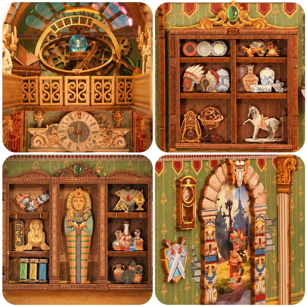 Timeless Museum Details — Spacetime Museum DIY Book Nook Kit