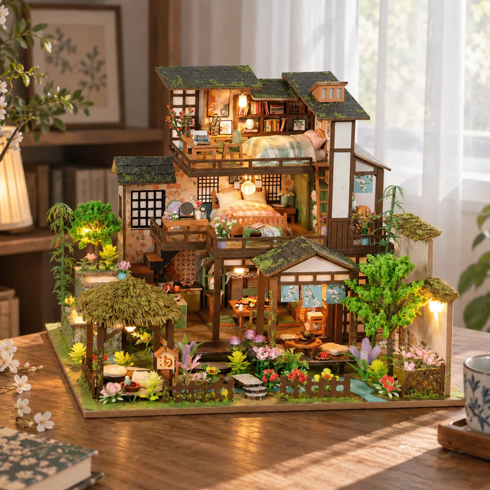 Peaceful Courtyard Home — Bamboo Spring Courtyard DIY Mini House Kit l DIY Miniature Kit