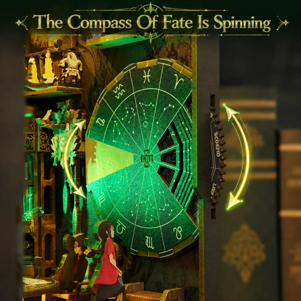 Gear Rotation Mechanism — Tarot Divination Society DIY Book Nook Kit