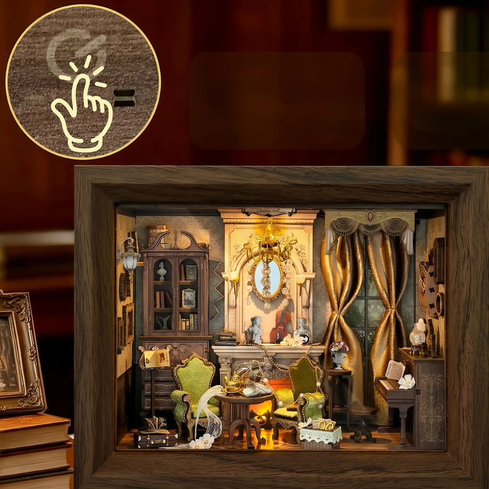Touch-Activated Warm Lighting — Glimmer Hall DIY Story Frame Puzzle Kit with LED Lights