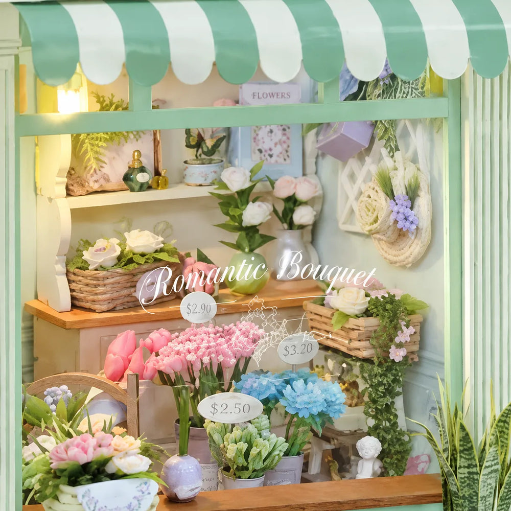Romantic Pastel Flower Boutique — Floral Dream DIY Cottage Book Nook Kit