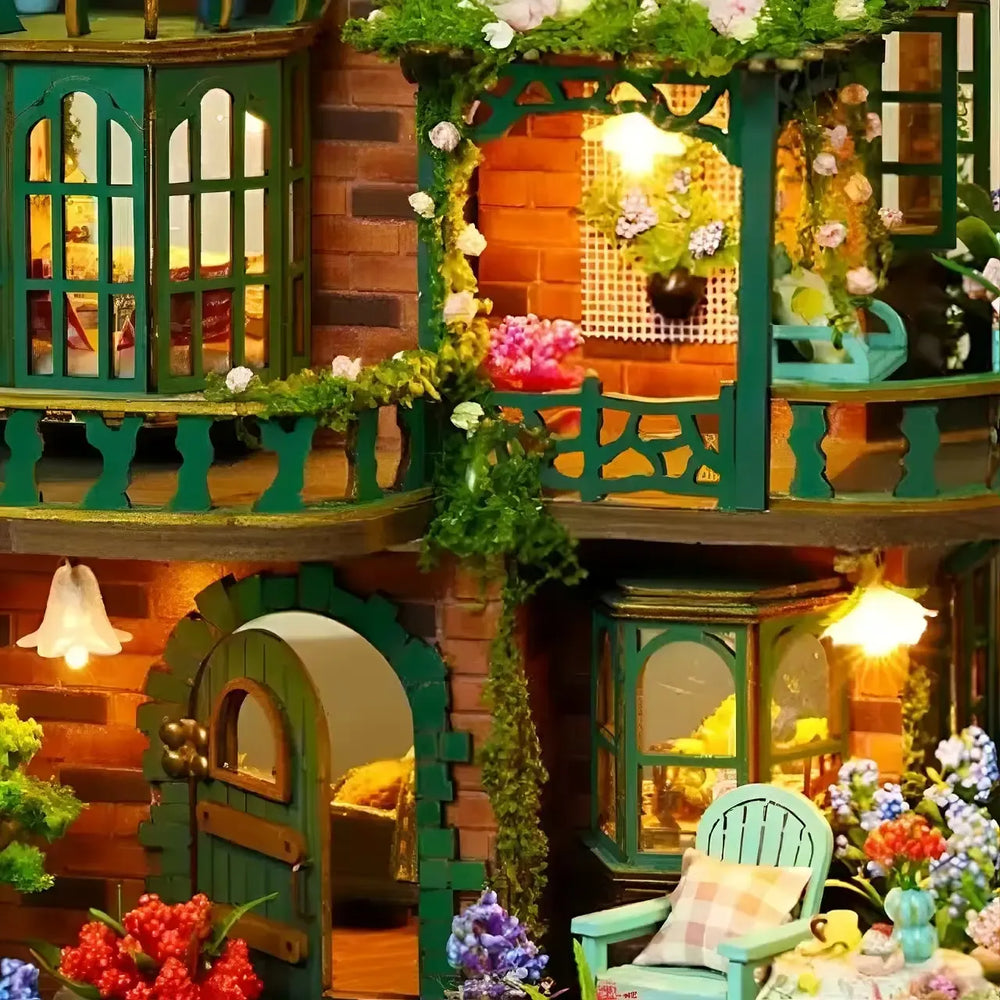 Warm Courtyard Lighting — Fairy Garden DIY Mini House Kit l DIY Miniature Kit