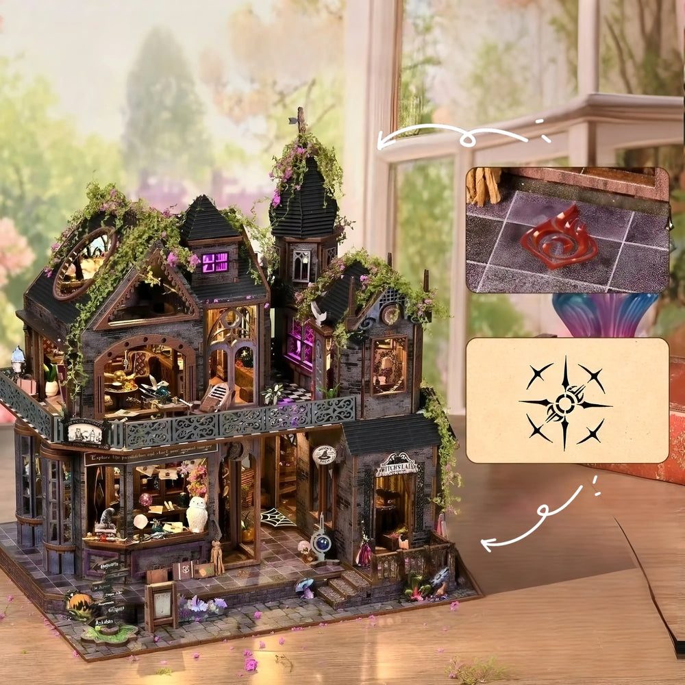 Wave-Activated Lights & Music — Magic Castle DIY Mini House Kit l DIY Miniature Kit