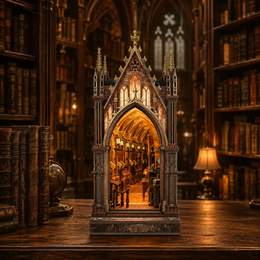 Gothic Architectural Charm — Aleph Library DIY Buch-Nook-Bausatz