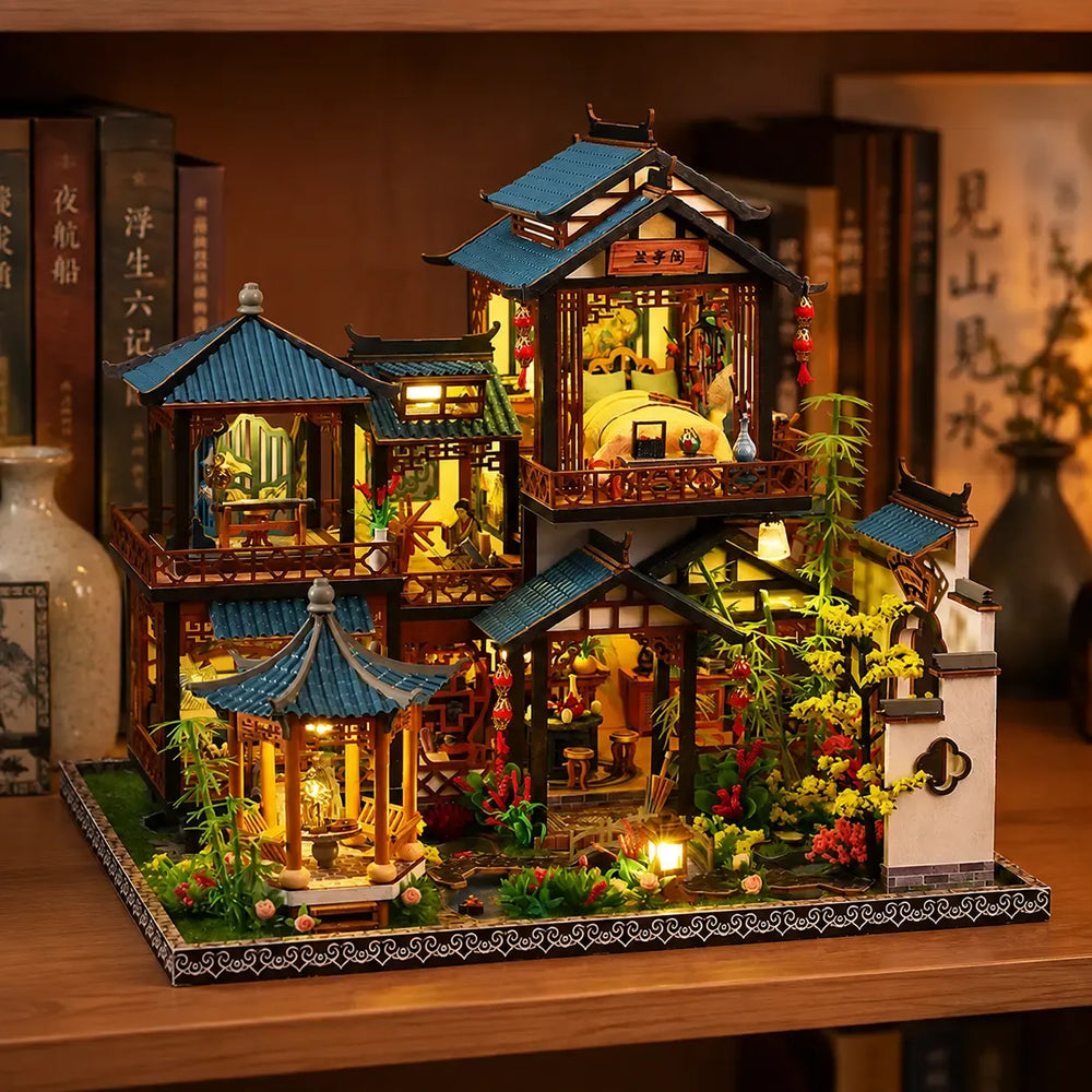 Classical Chinese Garden Retreat — Serenade of the Orchid Garden DIY Miniature Kit