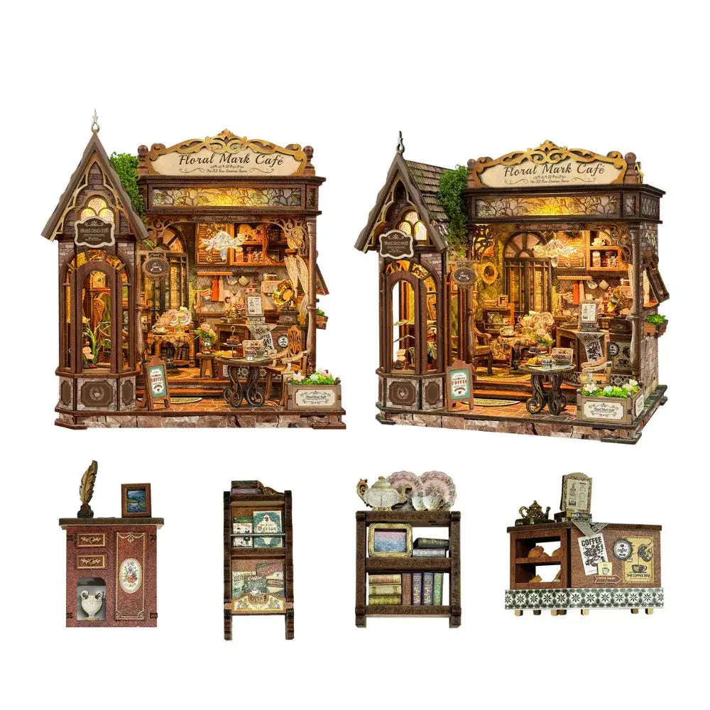 Floral Mark Café DIY Book Nook Kit - ROCOXIA