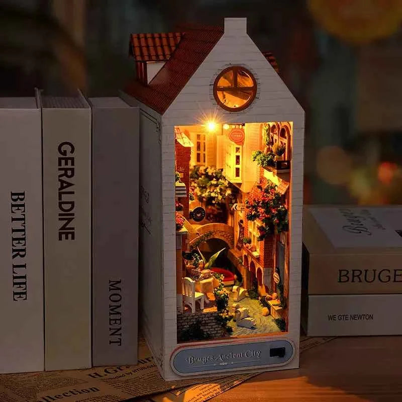 Rocoxia Bruges Ancient City DIY Book Nook Kit - Rocoxia