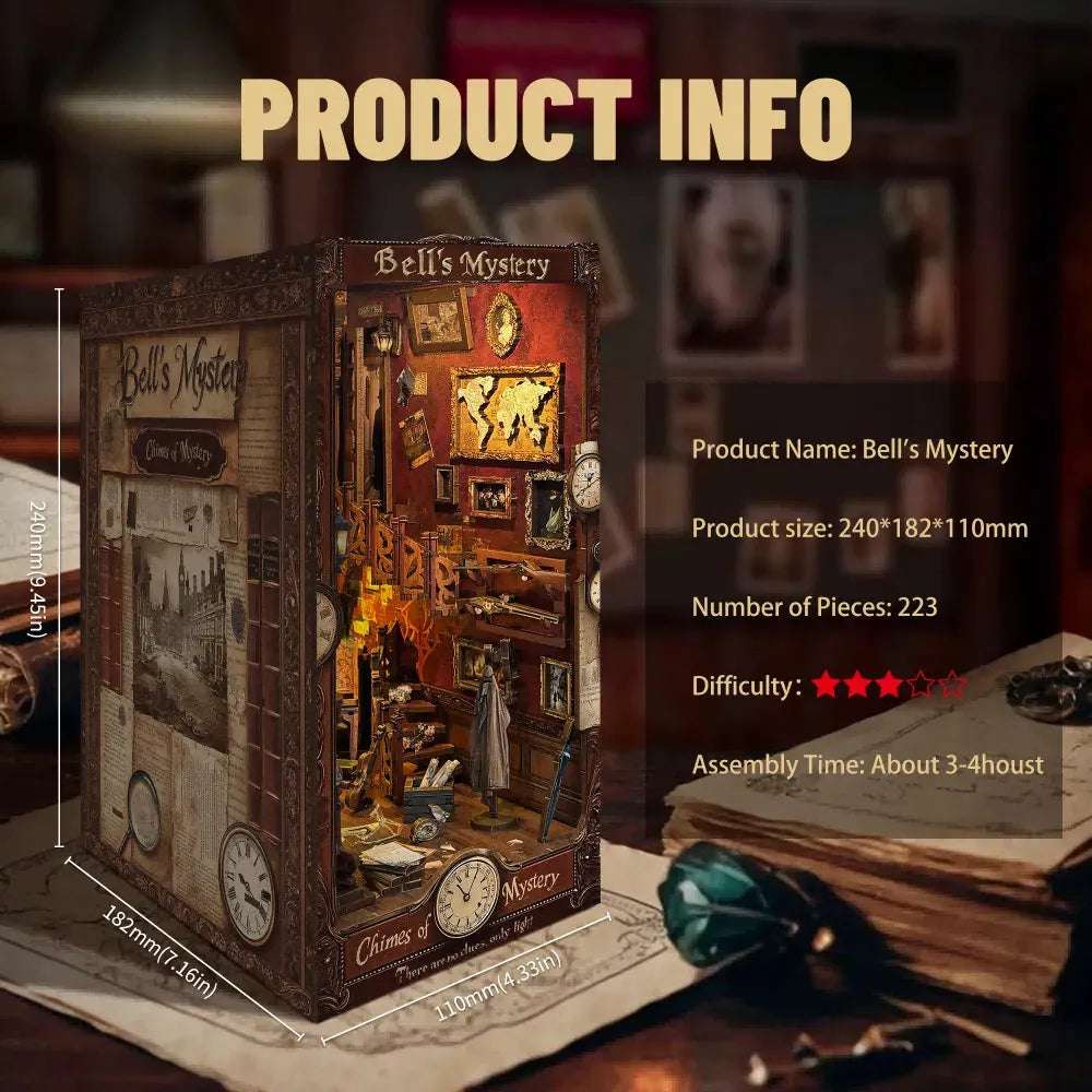 Rocoxia Chimes of Mystery DIY Book Nook Kit (Dust cover included) - Rocoxia