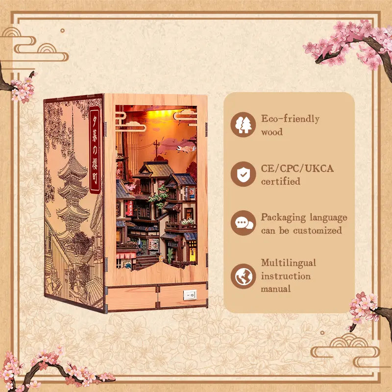 Twilight Sakura Path DIY Book Nook Kit - ROCOXIA