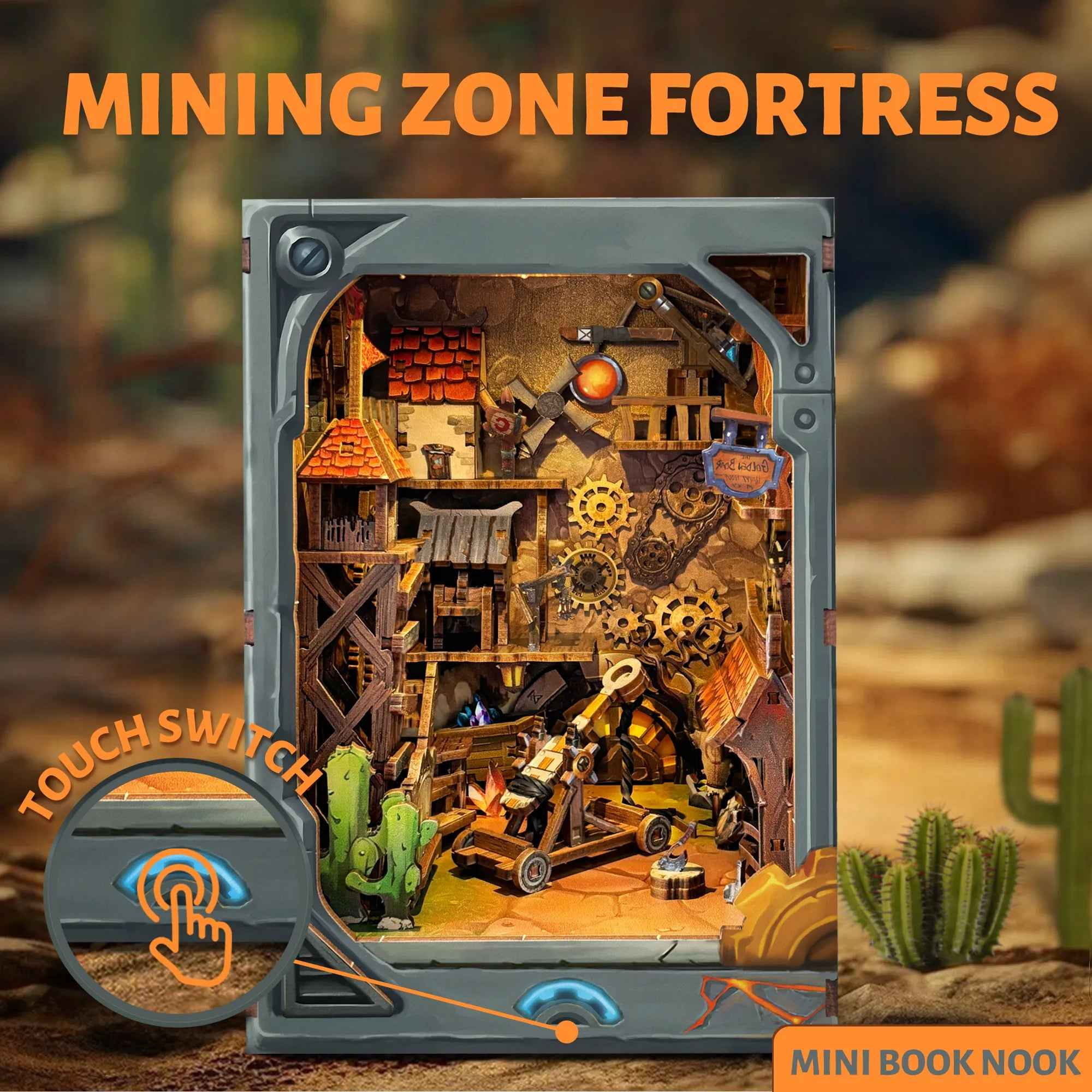 Rocoxia Mining Zone Fortress DIY Book Nook Kit - Rocoxia