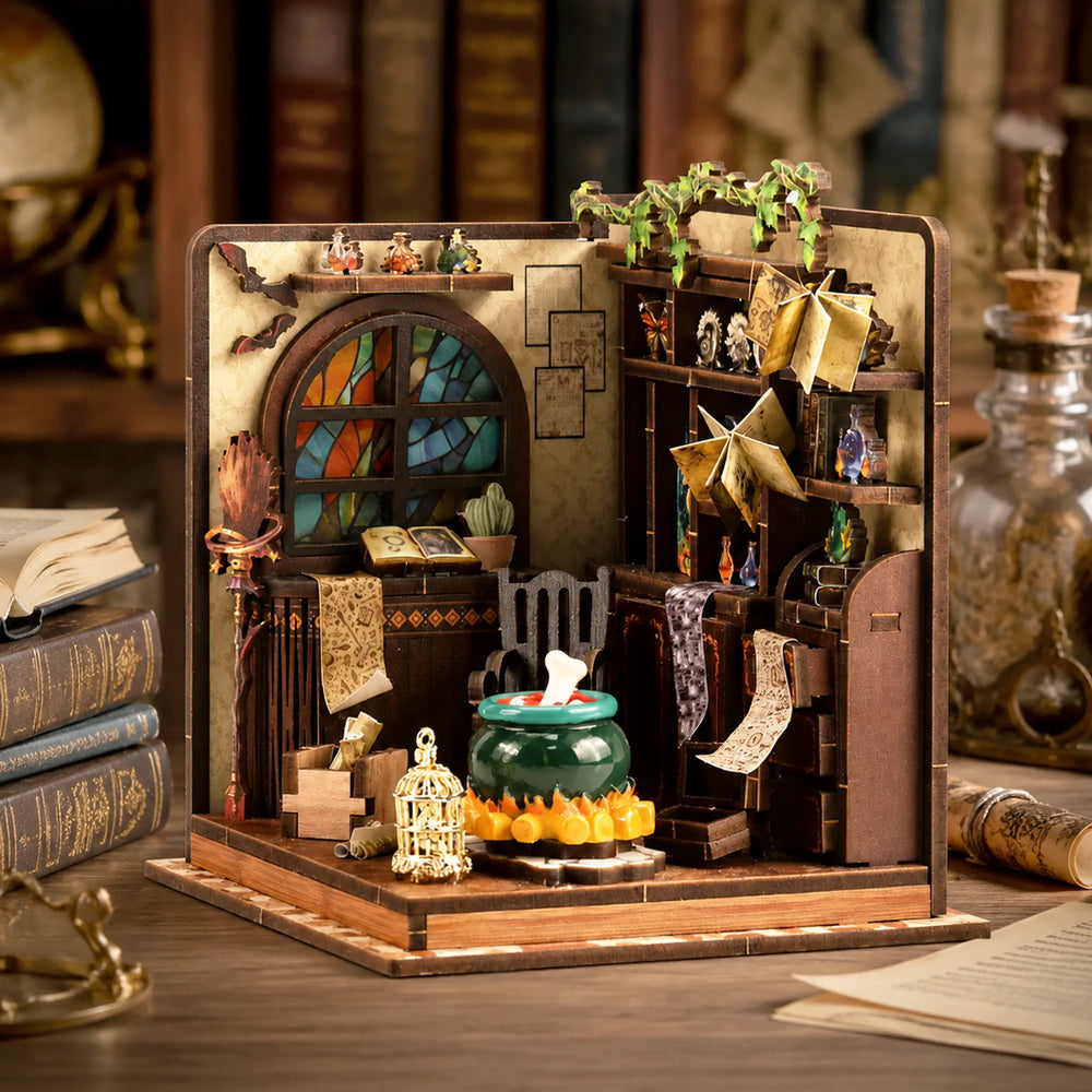 Double-Sided Fantasy Display — Magic Potion Workshop DIY Mini House Kit | DIY Miniature Kit