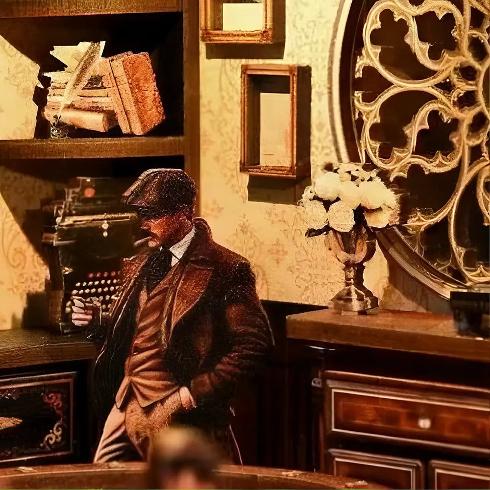 Vintage Detective’s Office — Dark Box Mystery Case DIY Book Nook Kit