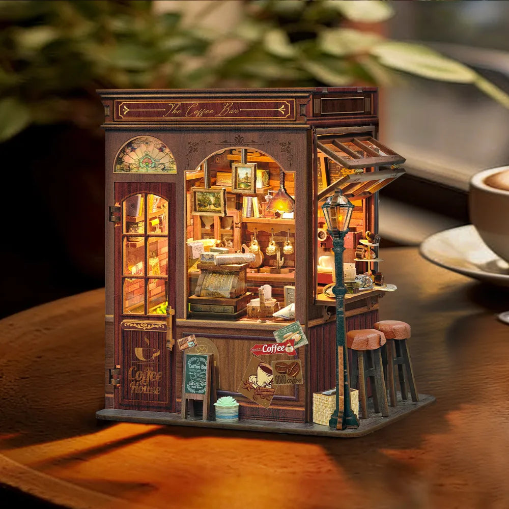 Morning Mist Café DIY Book Nook Kit - ROCOXIA