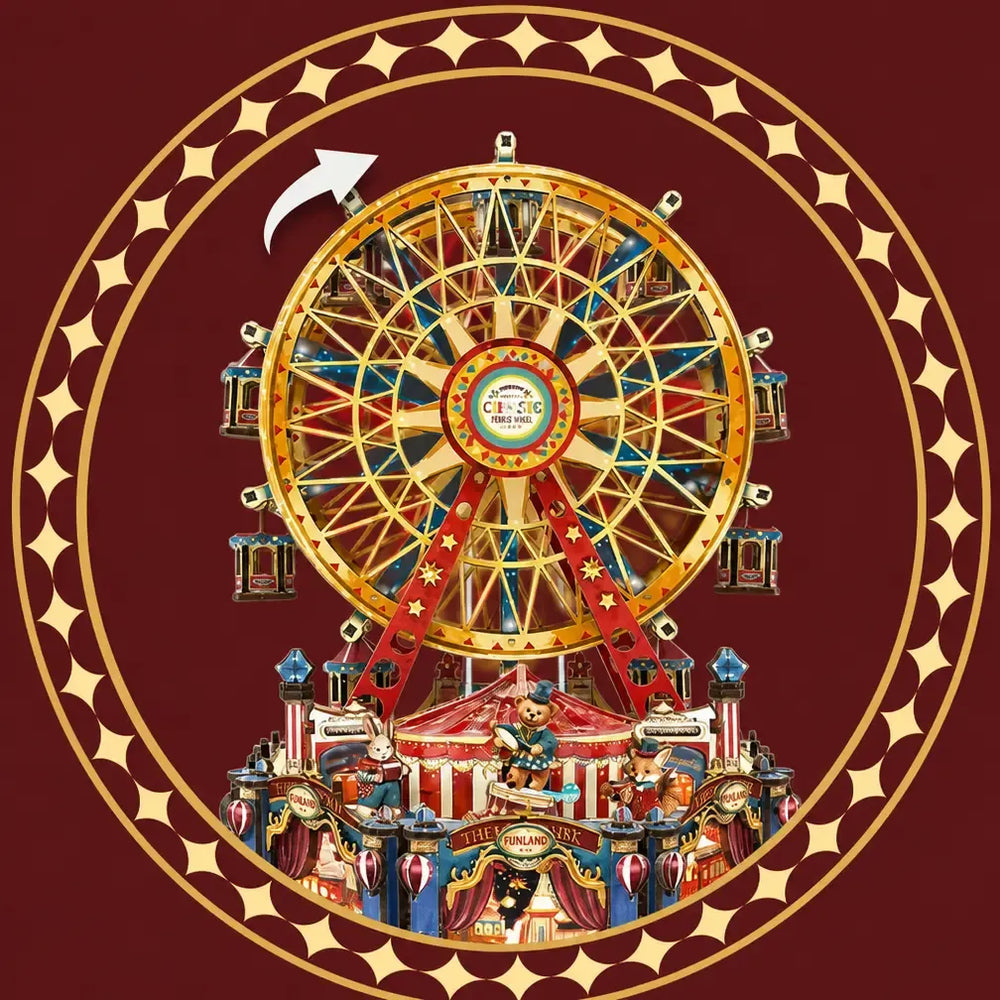 Rotating Ferris Wheel — Puzzle mécanique en bois 3D La Grande Roue du Siècle