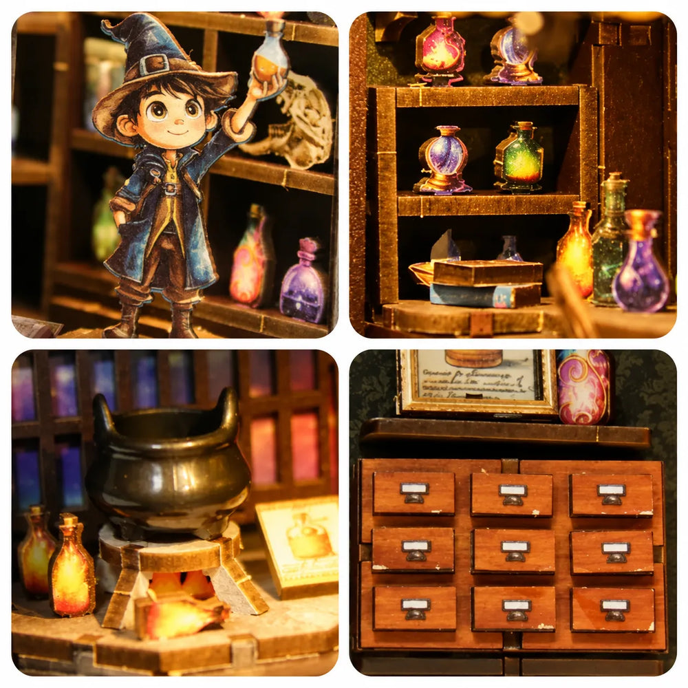 Intricate Alchemy Details — Alchemy Master DIY Book Nook Kit