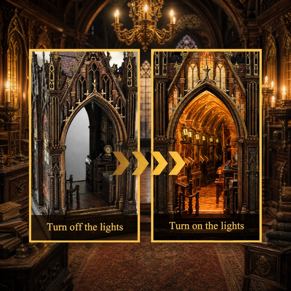 Touch Lighting & Infinite Depth — Aleph Library DIY Buch-Nook-Bausatz