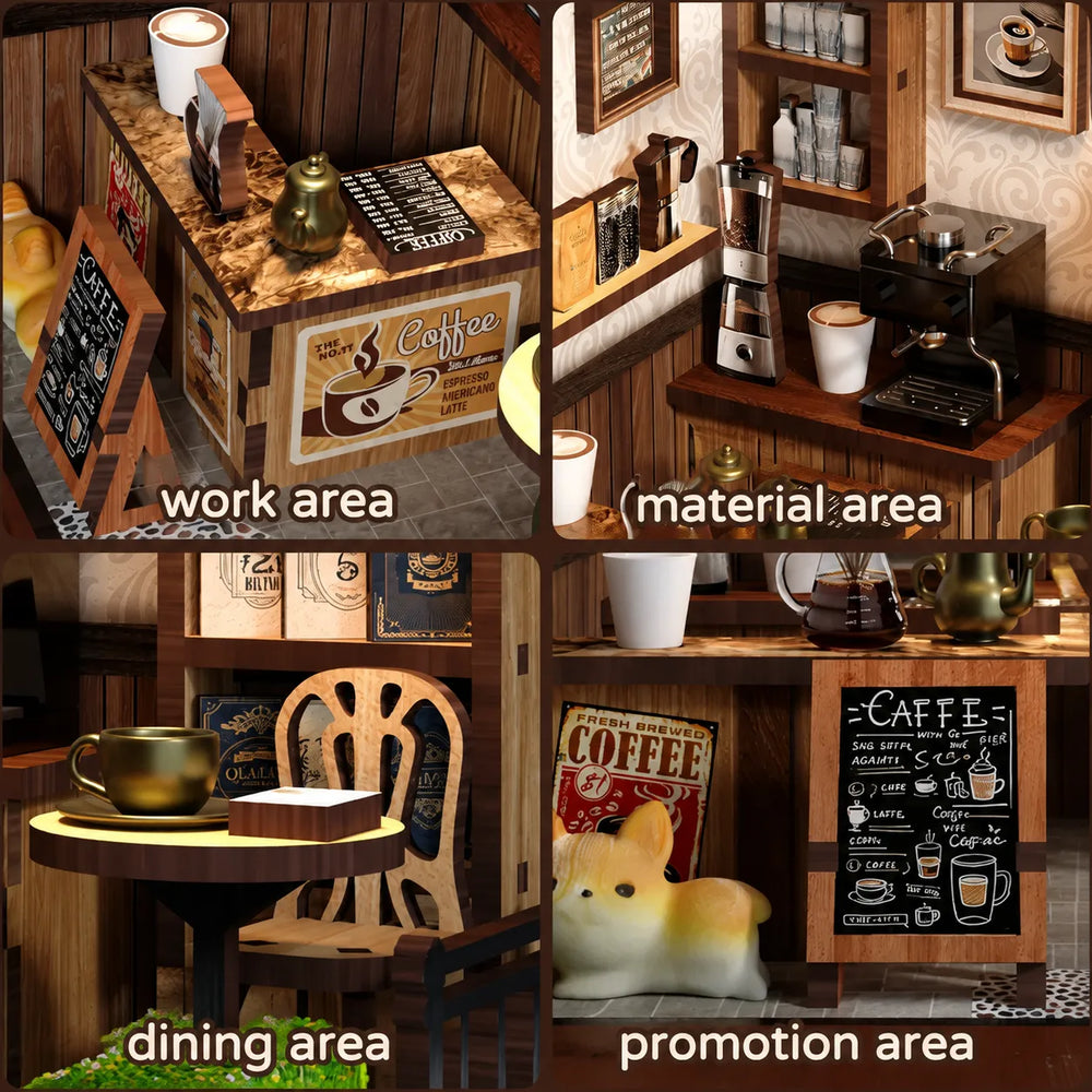 Charming Café Details — 1987 Country Café DIY Miniature Kit