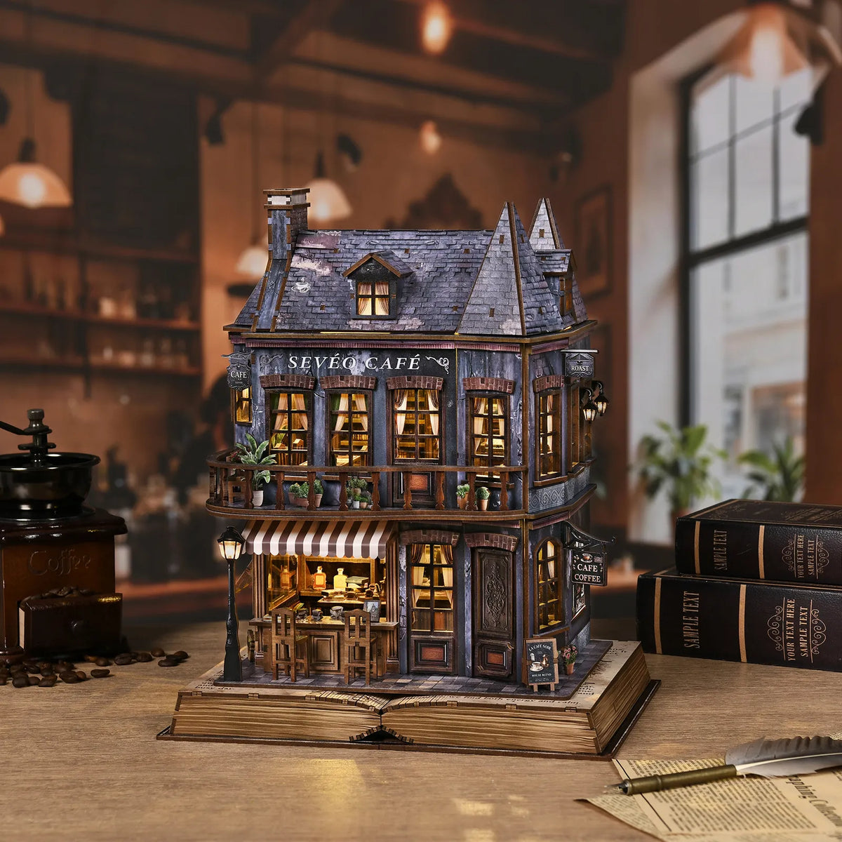 Book Corner Cafe DIY Book Nook Kit