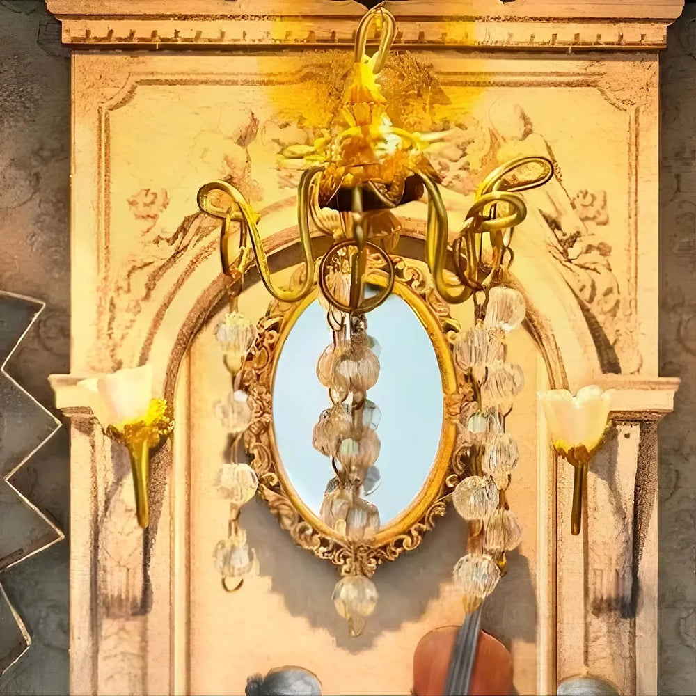 Vintage Crystal Chandelier — Glimmer Hall DIY Story Frame Puzzle Kit with LED Lights
