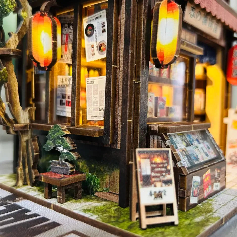 Hanging Lanterns & Sidewalk Displays — Kasuga Grocery Store DIY Mini Book Nook Kit