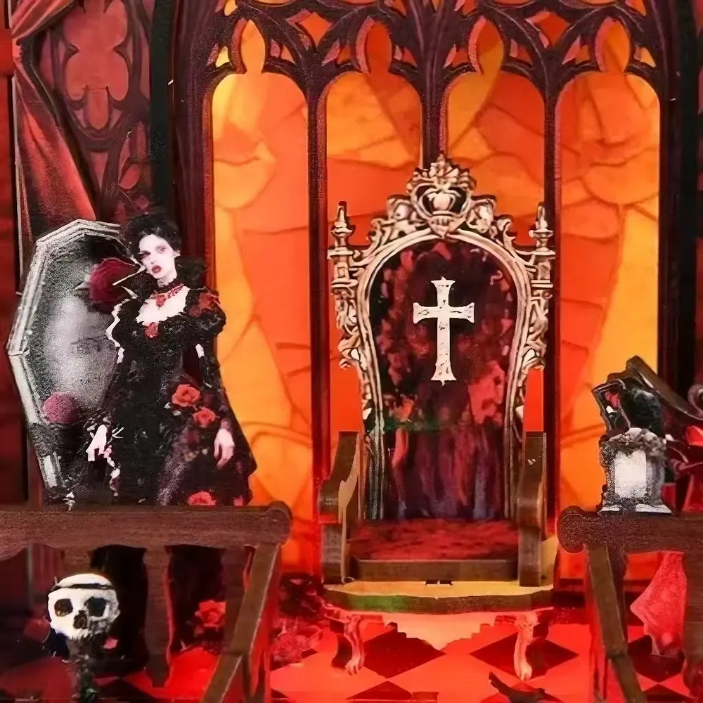 Gothic Vampire Throne Room — Dark Castle DIY Book Nook Kit