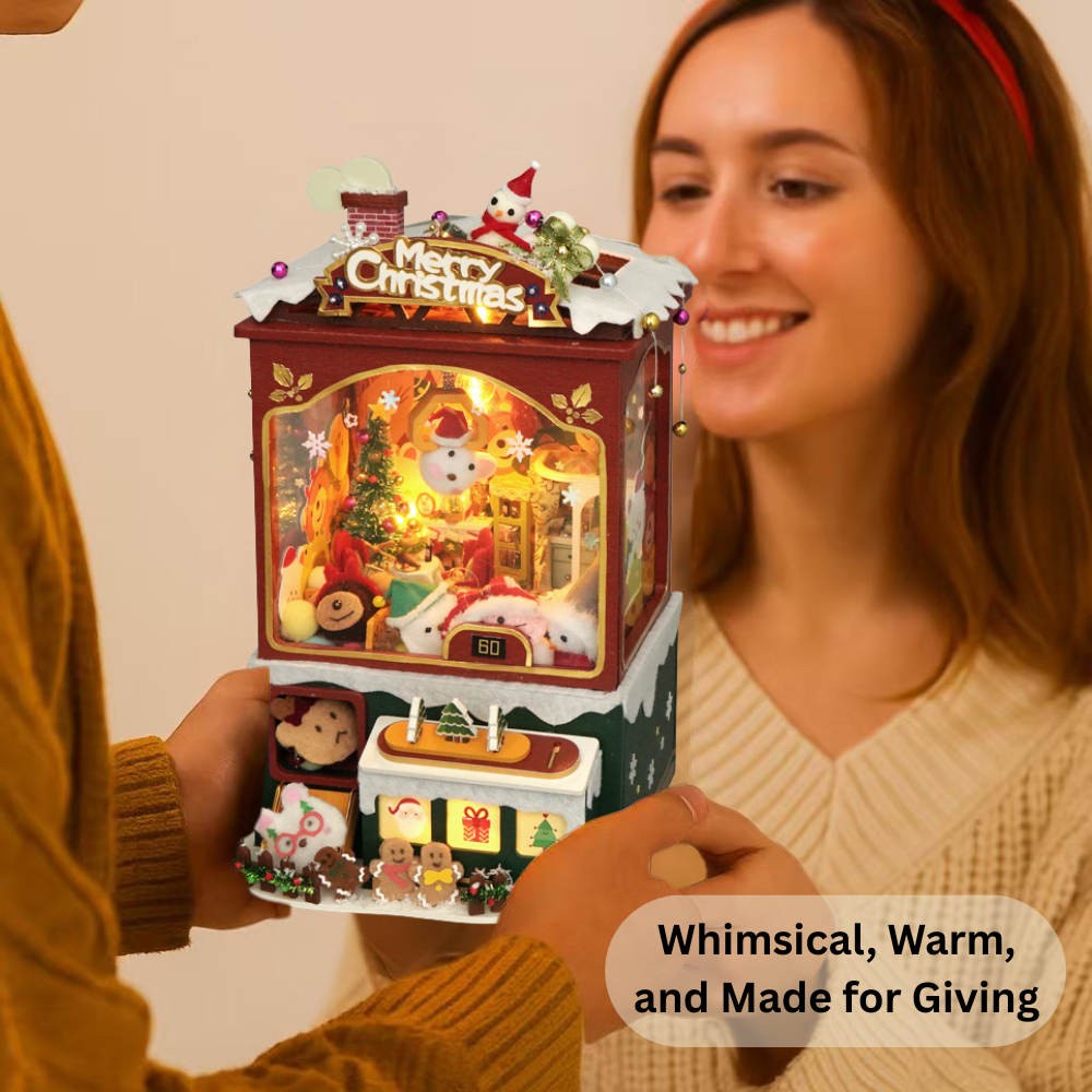 Christmas Crane Game Book Nook Kit - ROCOXIA