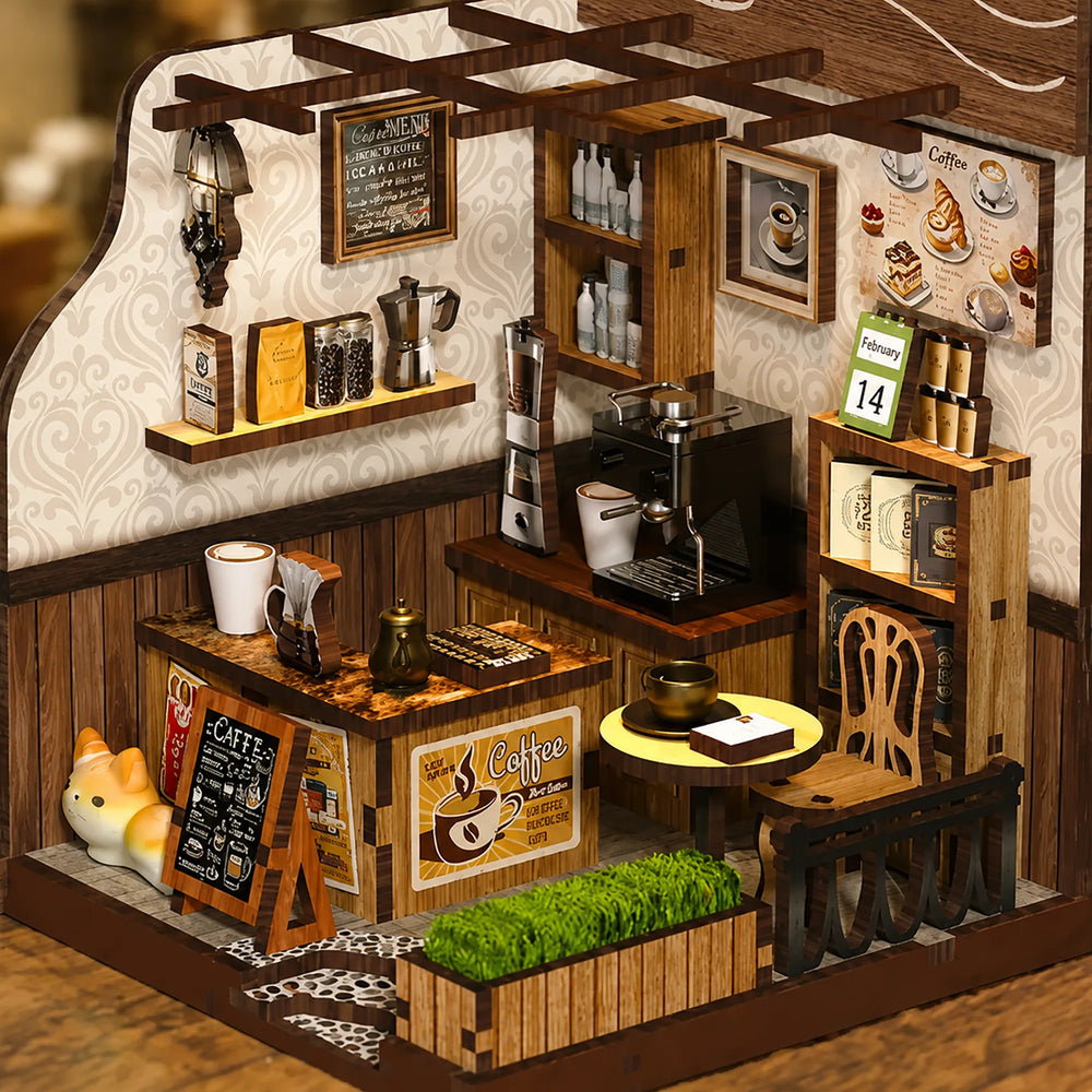 Cozy Neighborhood Café Charm — 1987 Country Café DIY Miniature Kit