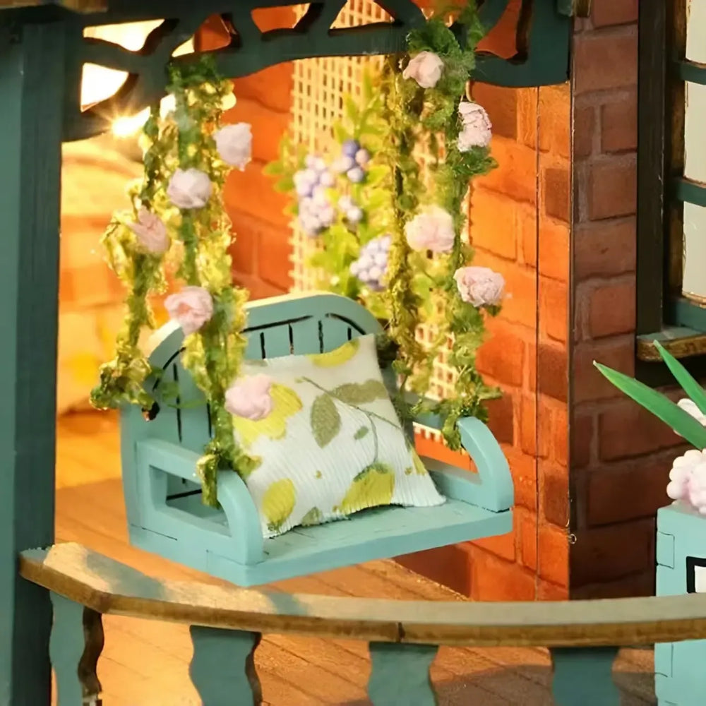 Flower-Filled Garden Terrace — Fairy Garden DIY Mini House Kit l DIY Miniature Kit