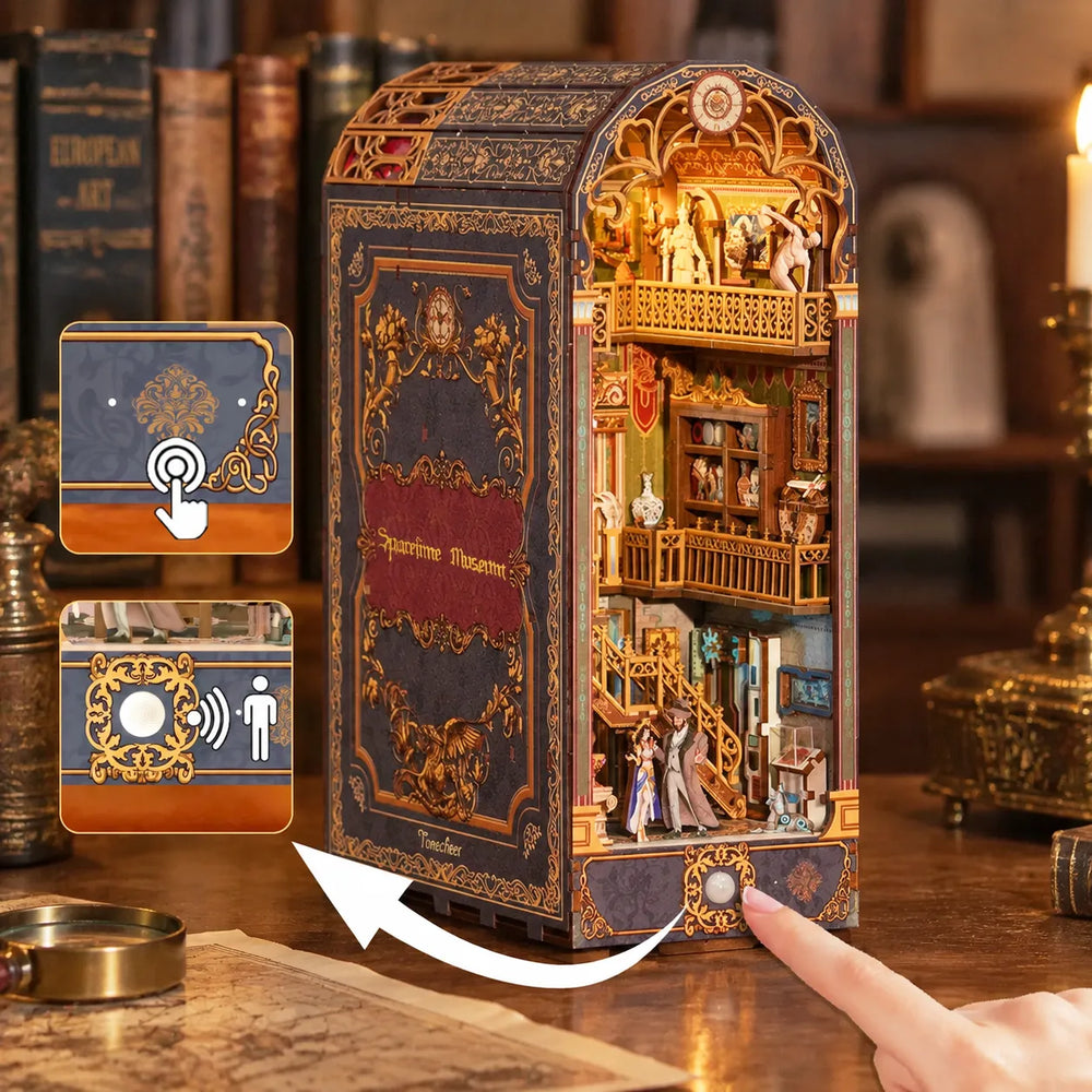 Dual Lighting Activation — Spacetime Museum DIY Book Nook Kit