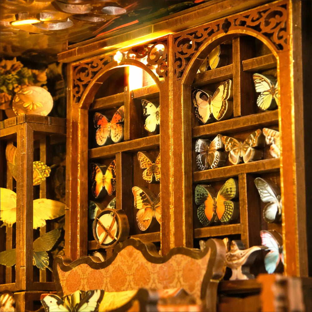 Butterfly Specimen Gallery Wall — Butterfly Collection Room DIY Book Nook Kit