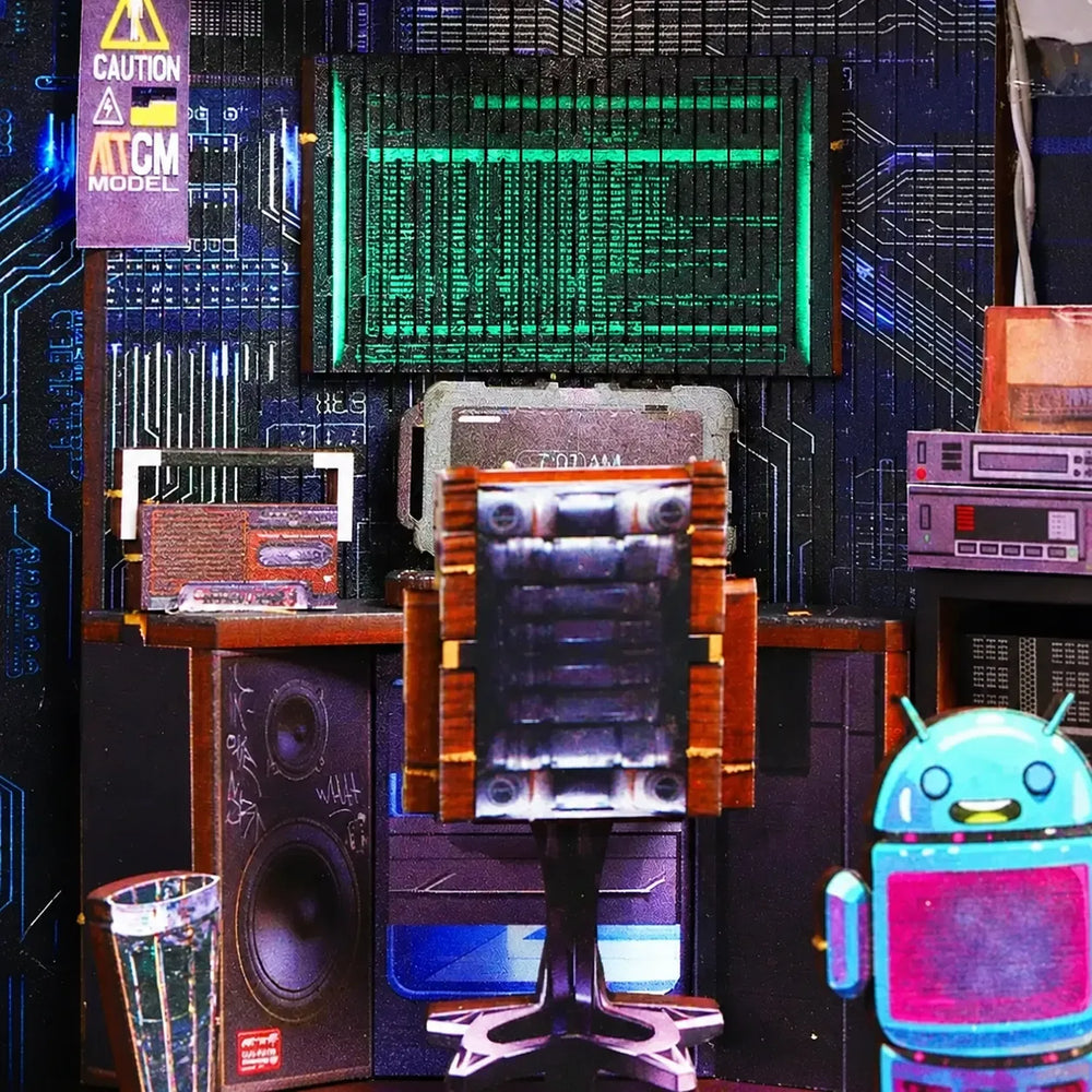 Detailed Miniature Tech Components — Energy Lab DIY Book Nook Kit