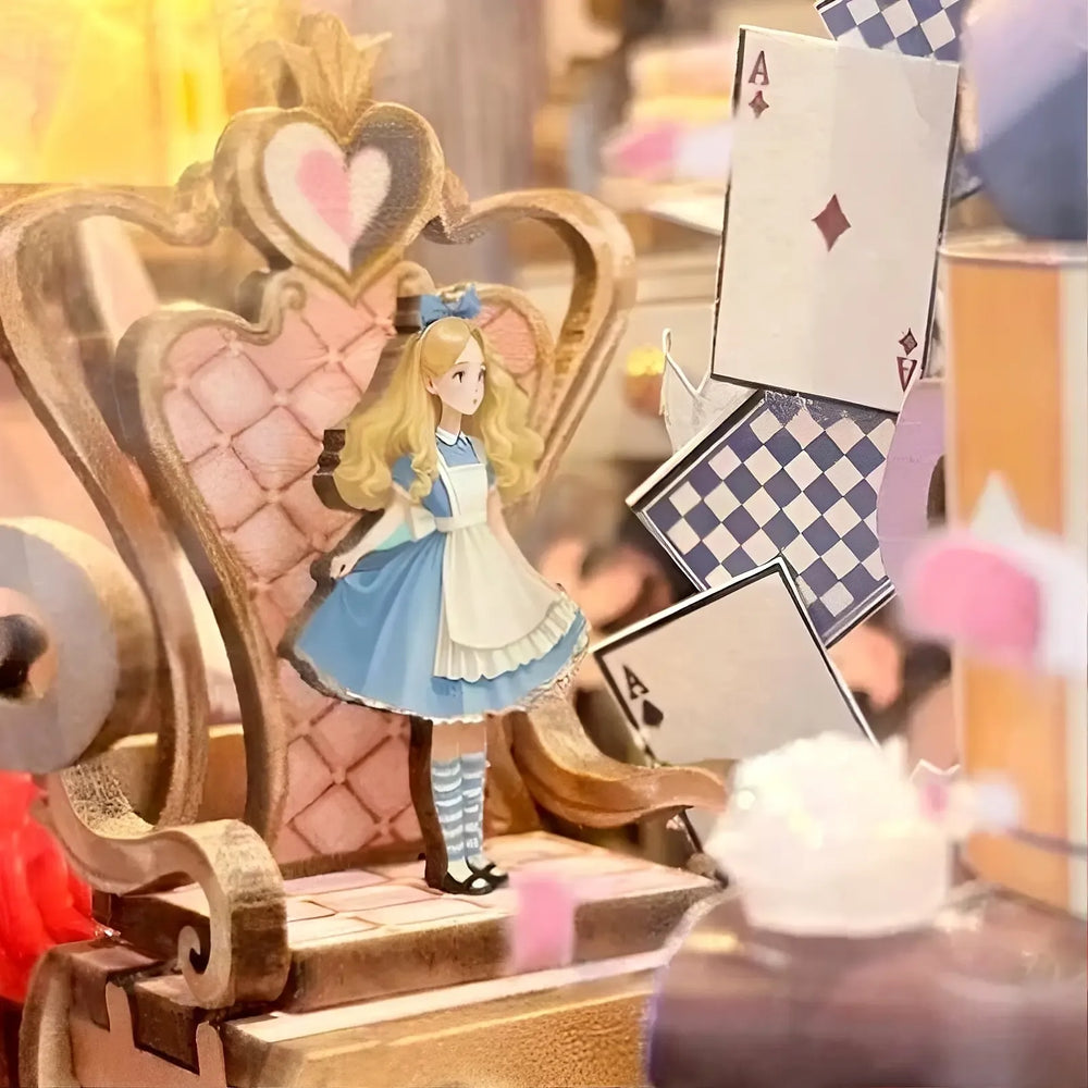 Heart-Shaped Throne — Alice's Tea Party Diary DIY Book Nook Kit