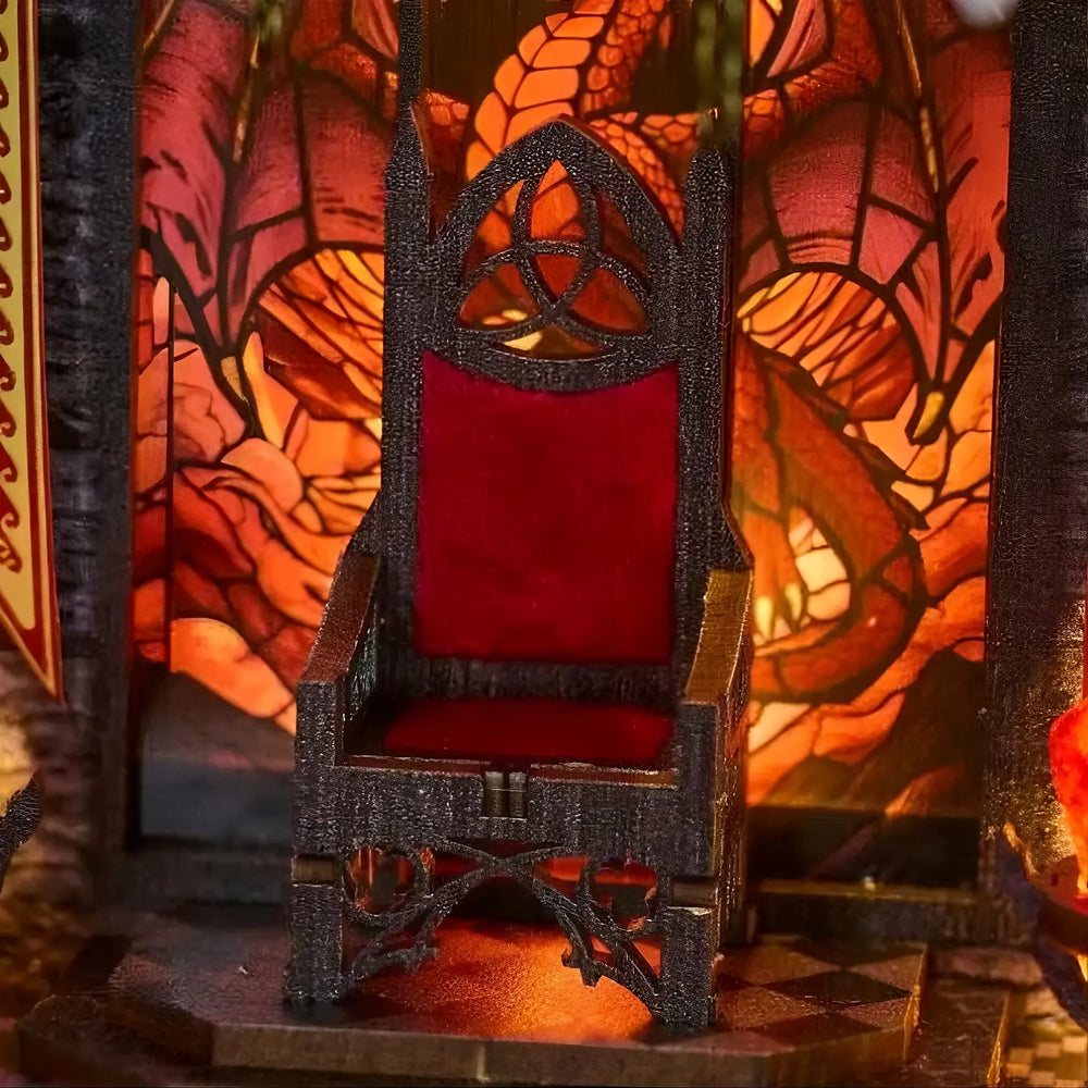 Ornate Gothic Throne — Spire Of The Wyrm DIY Book Nook Kit