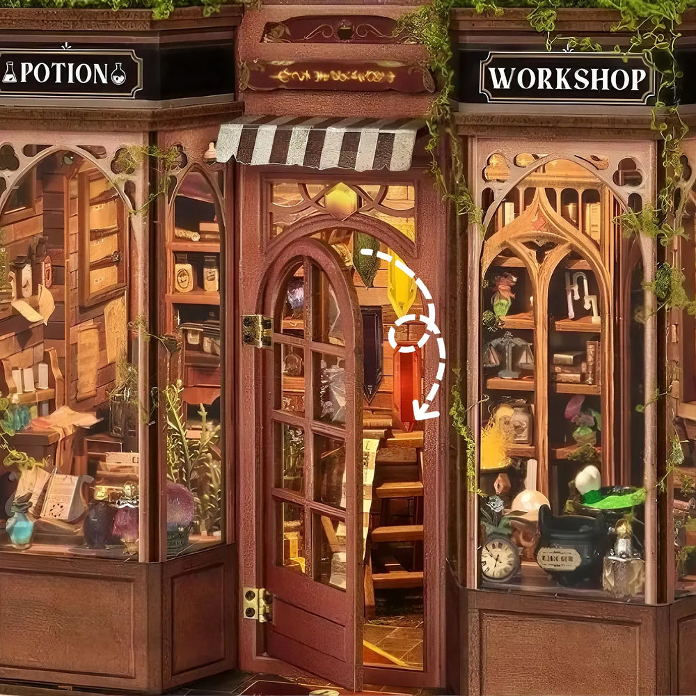 Openable Workshop Door — Magic Potion Workshop DIY Book Nook Kit